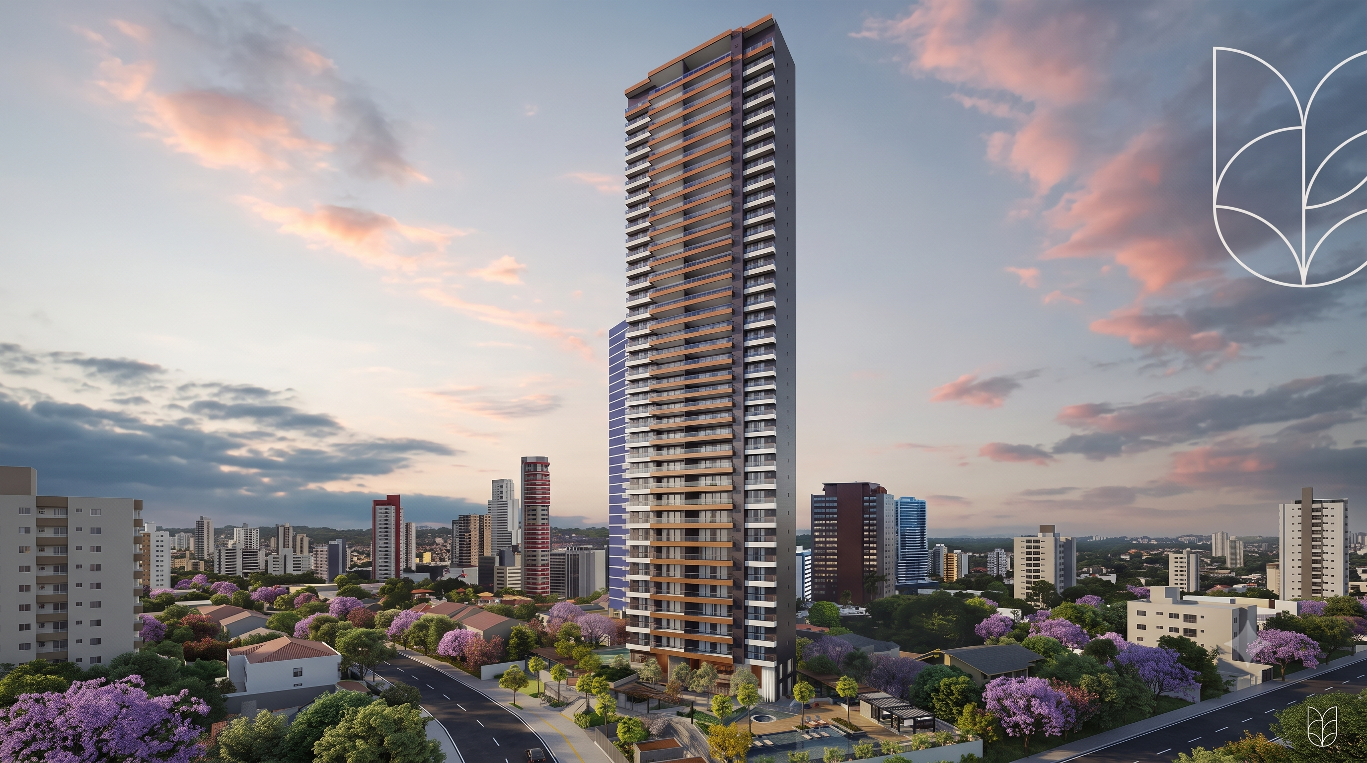 Fachada do empreendimento Olhar Caminho das Árvores